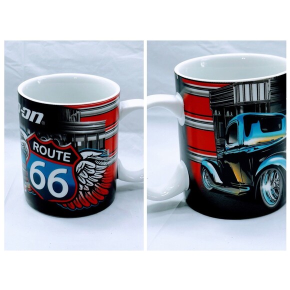 Snap On Tools Coffee Cup / Mug 16 oz Route 66 Hotrod Mug by Choko - Picture 1 of 7